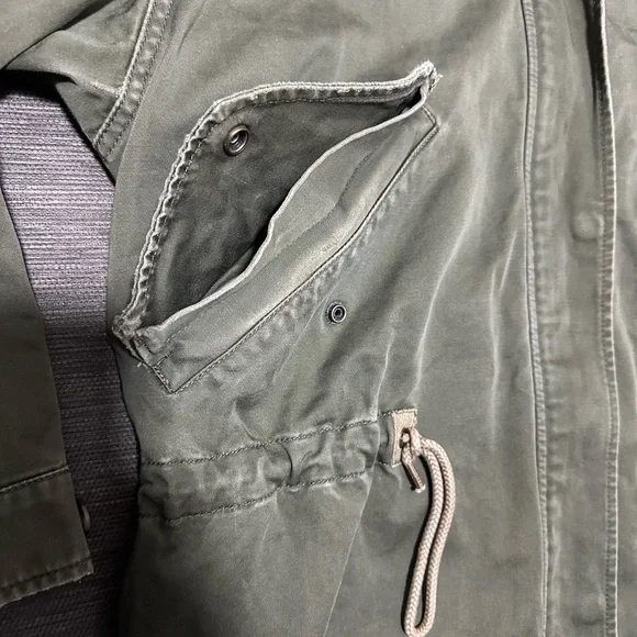 DIESEL M equivalent mod coat hood with liner khaki